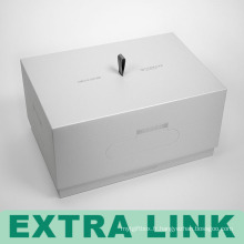 De luxe de haute qualité fabrication environnement carton rigide logo noir soie impression boîte de téléphone cellulaire rectangulaire